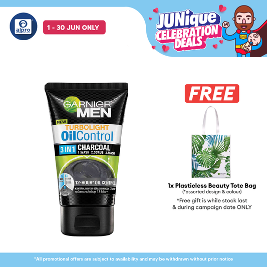 Garnier Men Turbolight Oil Control 3in1 Charcoal Foam 150g Alpro Pharmacy