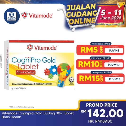 Vitamode Cognipro Gold 500mg 30s | Boost Brain Health Vitamode