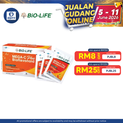 Bio-life Mega-c Plus 30s | Increase Vitamin C Absorption Bio-life
