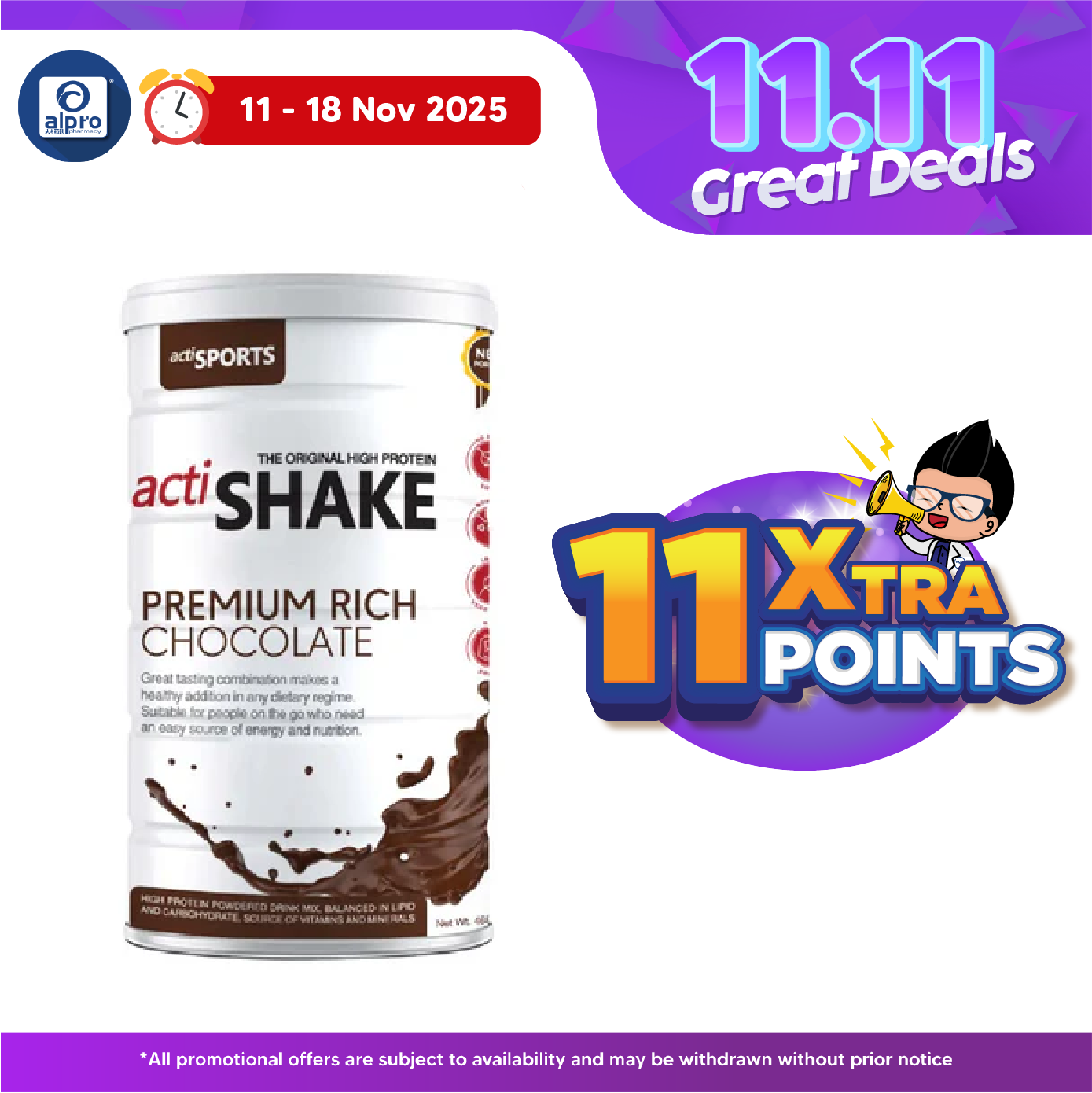 Actishake Premium Rich Chocolate 468g | High Protein for Weight Loss
