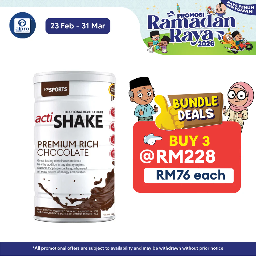 Actishake Premium Rich Chocolate 468g | High Protein for Weight Loss Actisport