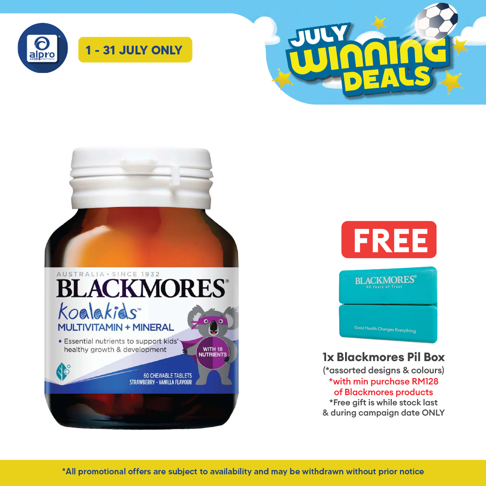 Blackmores Kids Multivitamin + Minerals Strawberry 60s | Promotes Healthy Immune System Blackmores