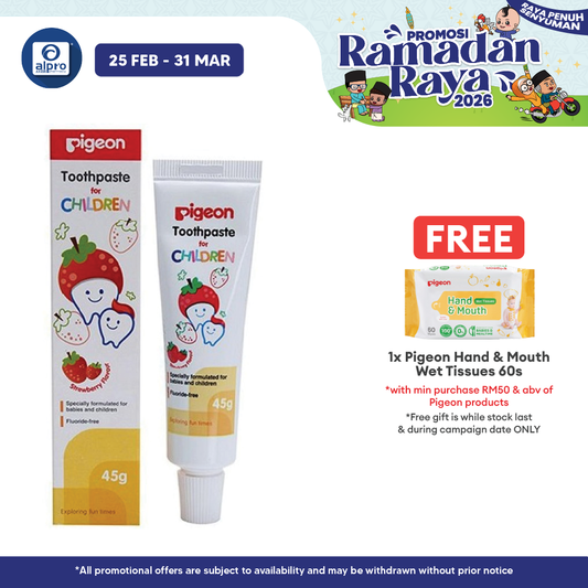 Pigeon Toothpaste Children Strawberry Flavour 45g Colgate