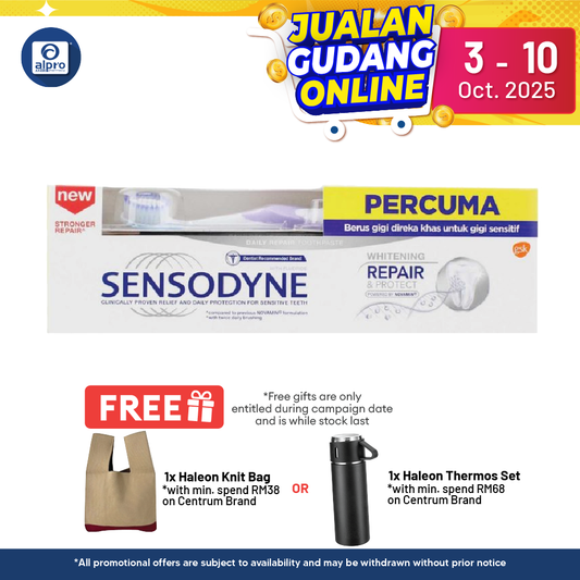 Sensodyne Repair & Protect Whitening 100g Free Toothbrush Alpro Pharmacy