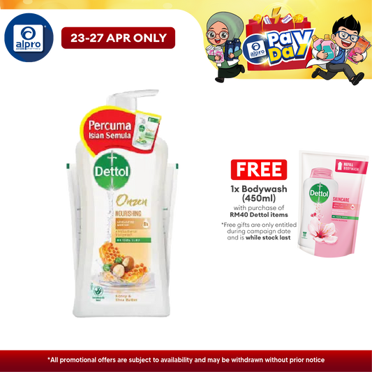 Dettol Onzen Nourishing Shower Gel (honey & Shea Butter) 950ml + 250ml Alpro Pharmacy