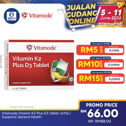 Vitamode Vitamin K2 Plus D3 Tablet 2x15s | Supports General Health Vitamode