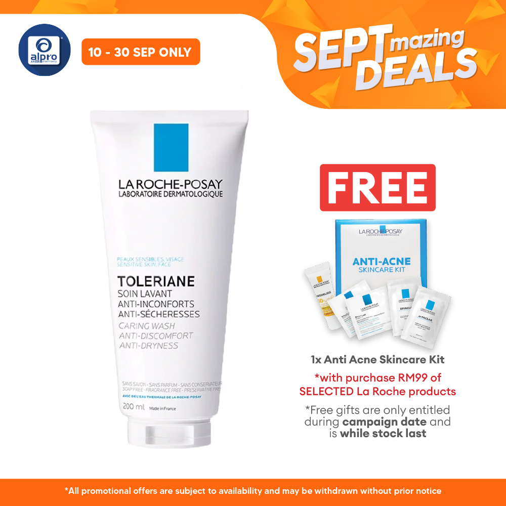 La Roche Posay Toleriane Caring Wash 200ml | Soothes Itching Sensations Alpro Pharmacy