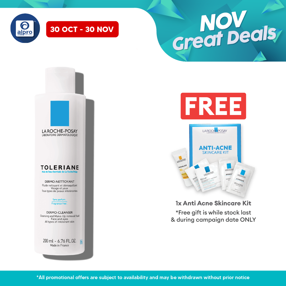 La Roche Posay Toleriane Dermo Cleanser 200ml | Gently Remove Impurities Alpro Pharmacy