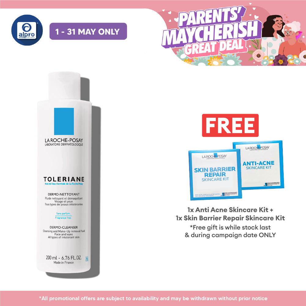 La Roche Posay Toleriane Dermo Cleanser 200ml | Gently Remove Impurities Alpro Pharmacy