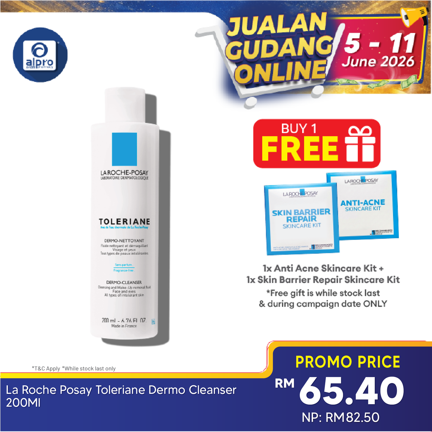 La Roche Posay Toleriane Dermo Cleanser 200ml | Gently Remove Impurities La Roche Posay