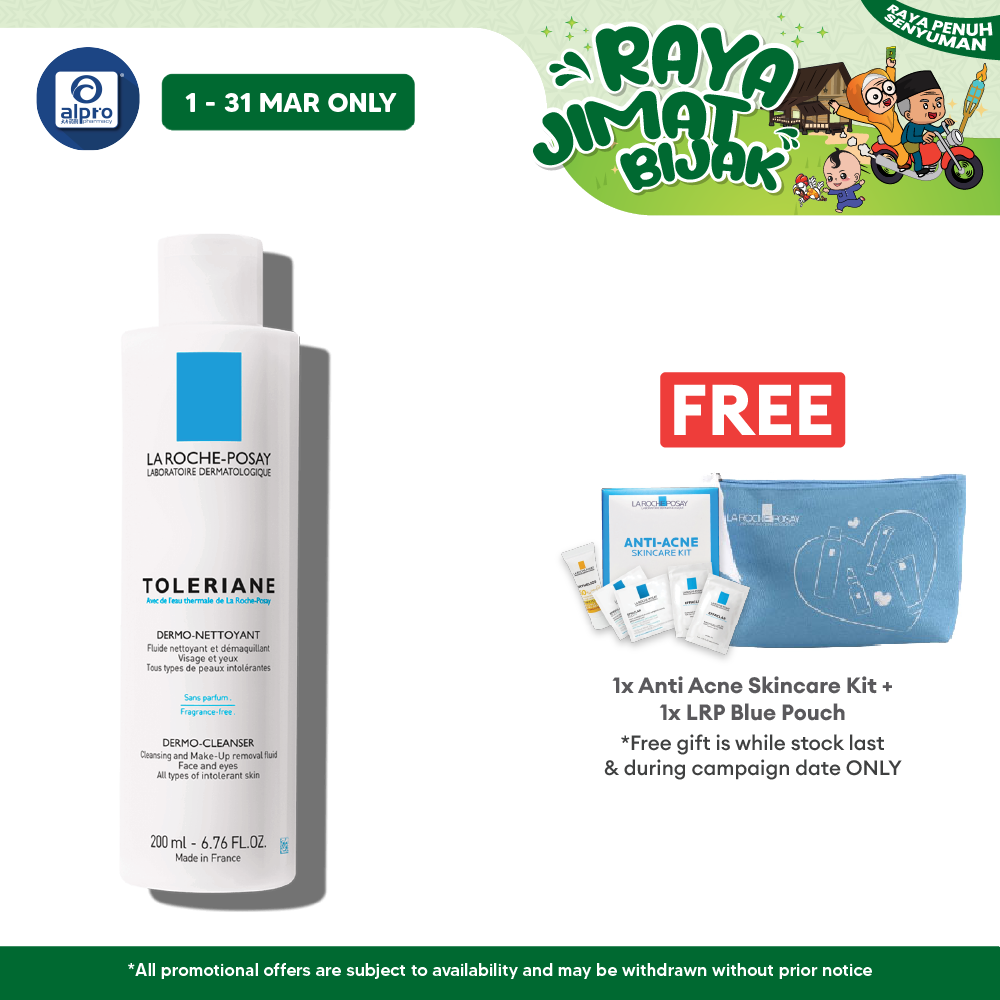 La Roche Posay Toleriane Dermo Cleanser 200ml | Gently Remove Impurities Alpro Pharmacy