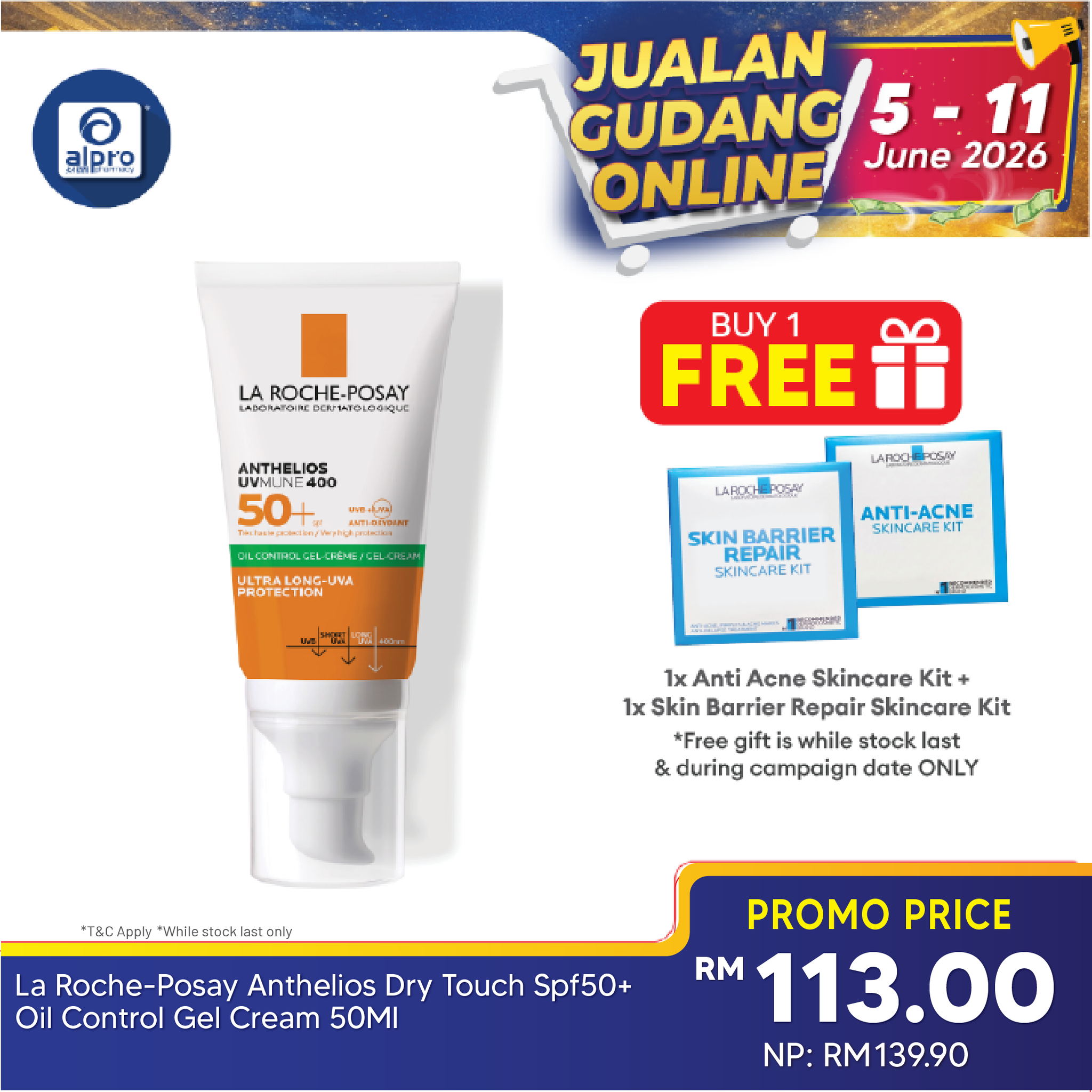 La Roche Posay Anthelios Dry Touch Spf50+ 50ml La Roche Posay