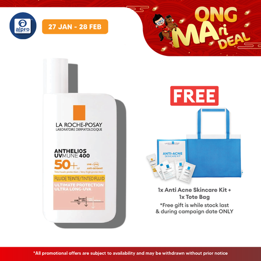 La Roche Posay Anthelios Invisible Fluid Tinted SPF 50+ 50ml | Lightweight Tinted Sunscreen Alpro Pharmacy