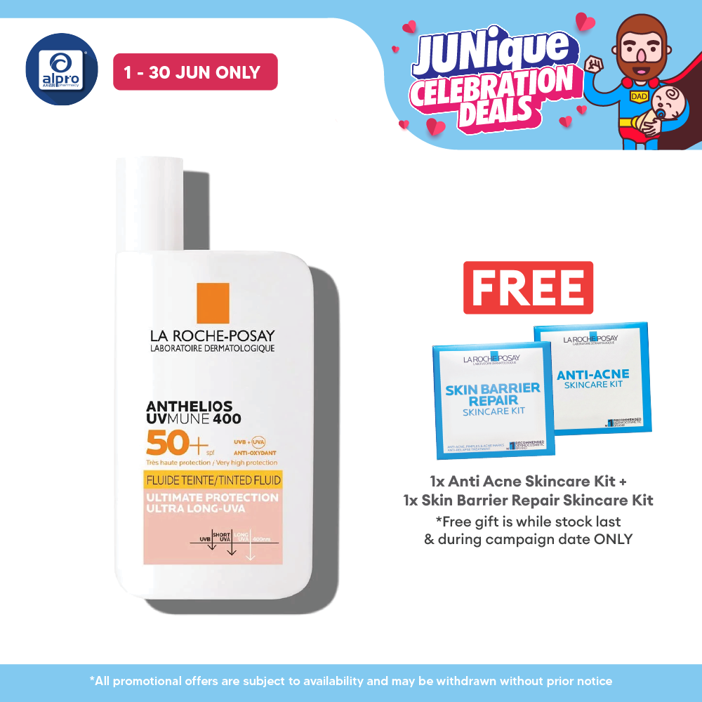 La Roche Posay Anthelios Invisible Fluid Tinted SPF 50+ 50ml | Lightweight Tinted Sunscreen La Roche Posay