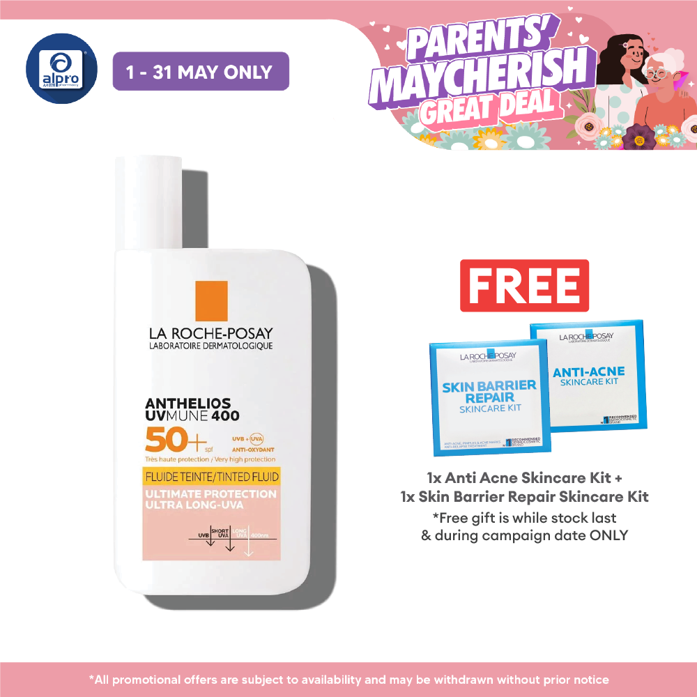 La Roche Posay Anthelios Invisible Fluid Tinted SPF 50+ 50ml | Lightweight Tinted Sunscreen La Roche Posay