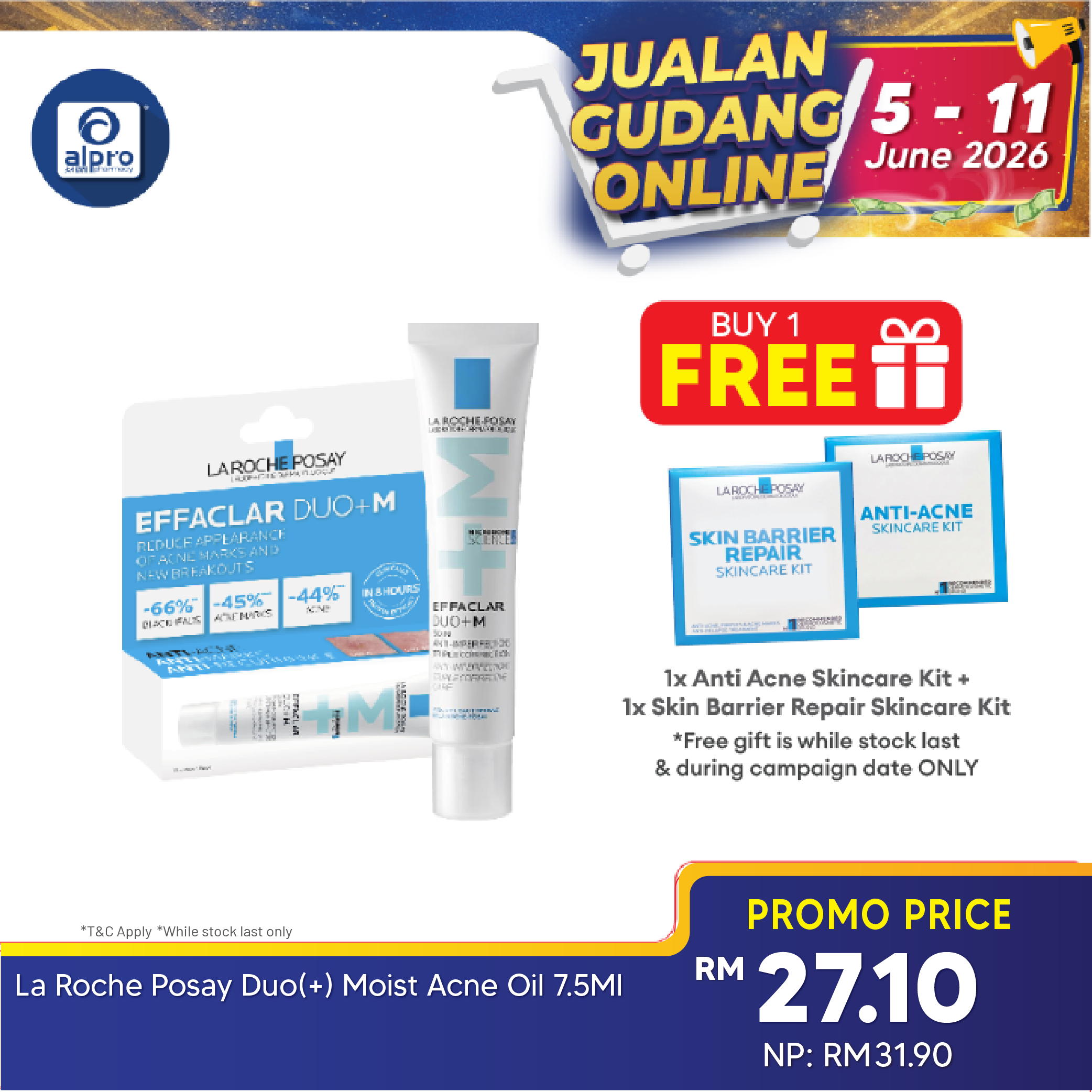 La Roche Posay Effaclar Duo(+) Acne Moisturiser 7.5ml La Roche Posay