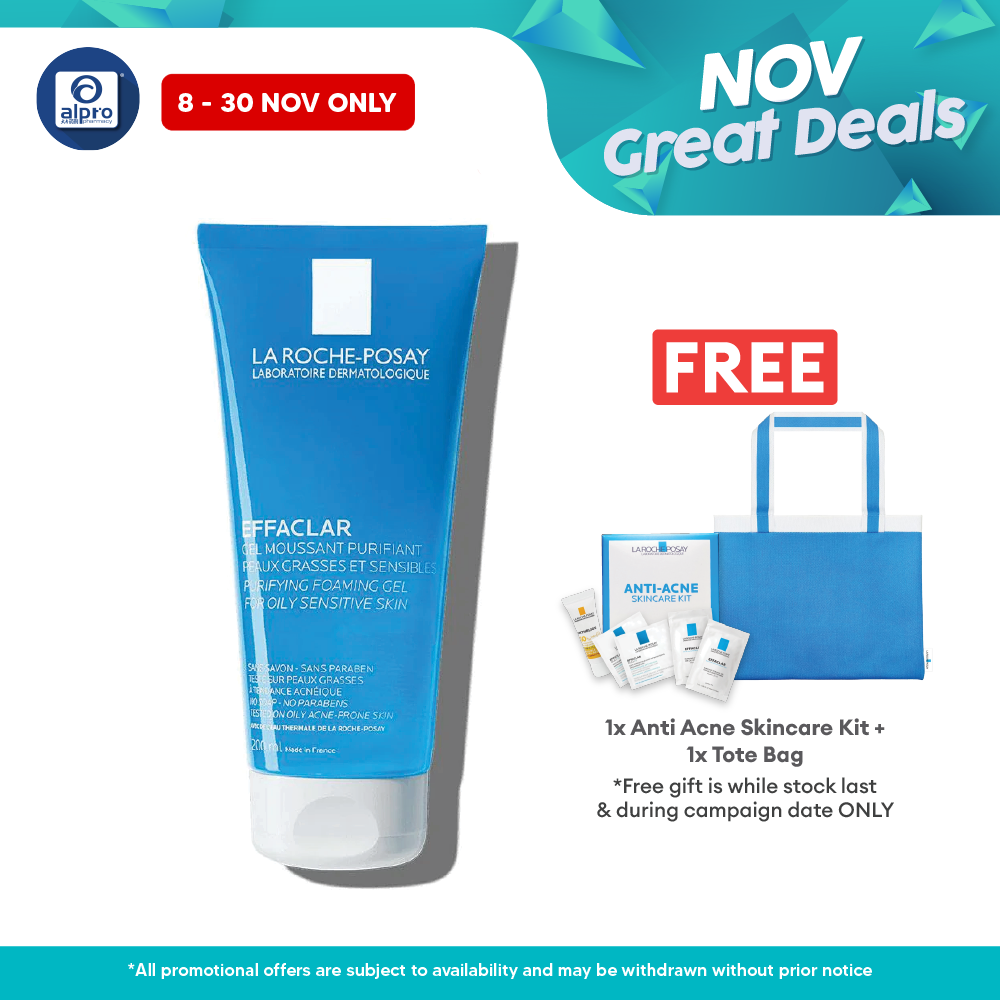 La Roche Posay Effaclar Foaming Gel Cleanser 200ml | Reduce Acne La Roche Posay