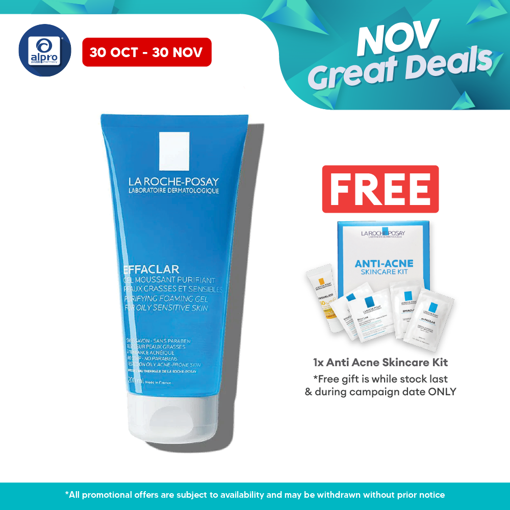 La Roche Posay Effaclar Foaming Gel Cleanser 200ml | Reduce Acne La Roche Posay