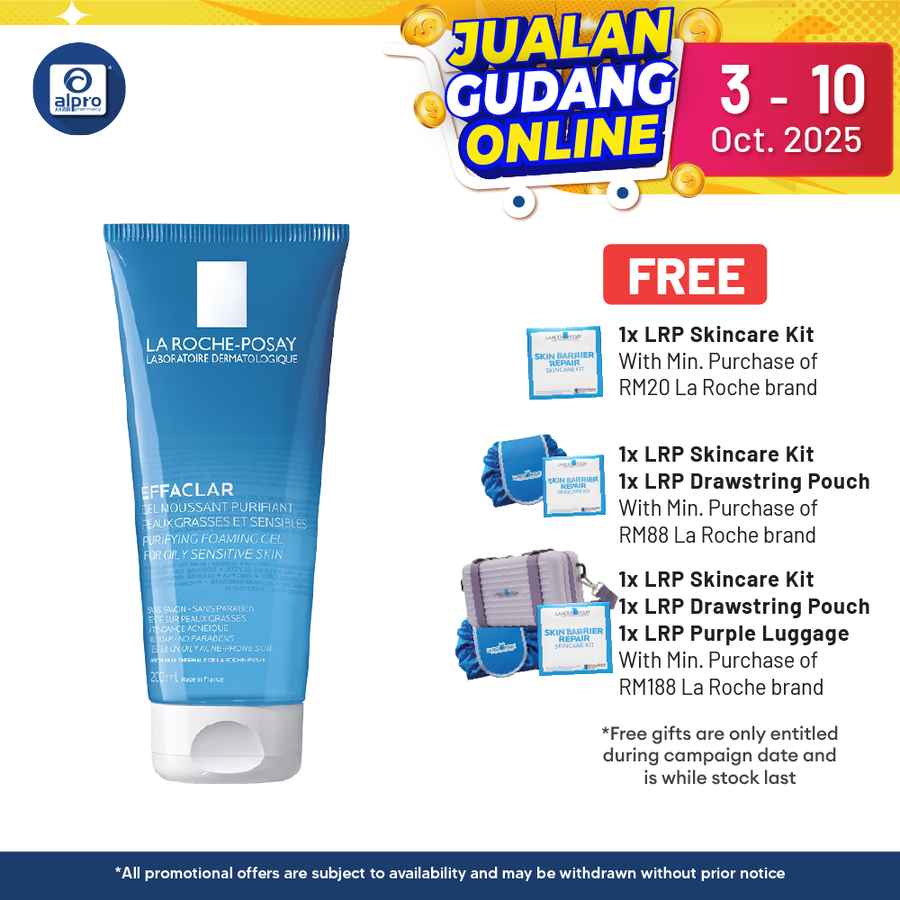 La Roche Posay Effaclar Foaming Gel Cleanser 200ml | Reduce Acne La Roche Posay