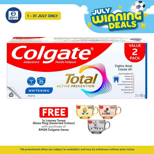 Colgate Total 12 Hour Protection Whitening 150g 2s | Long Hour Protection Colgate