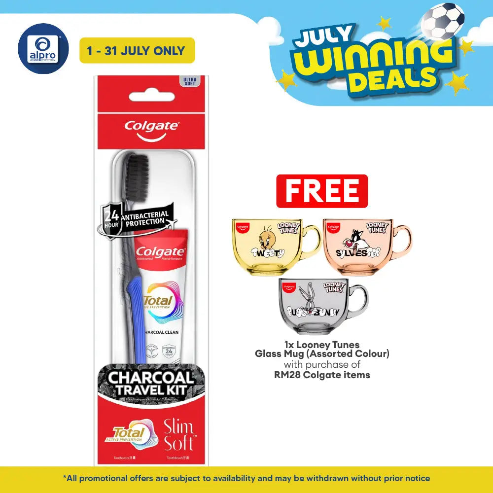 Colgate Charcoal 35g Travel Set Colgate