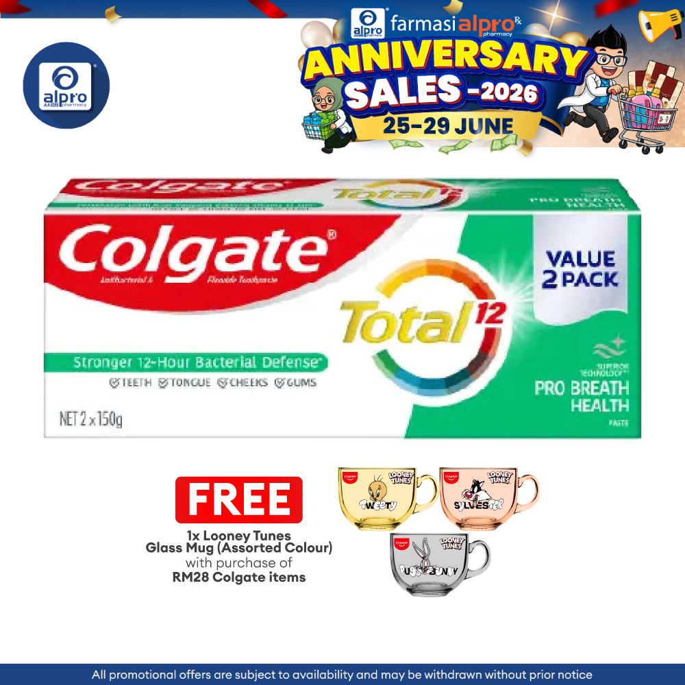 Colgate Total 12 Hour Protection Pro Breath Health 150g 2s | Long Hour Protection Colgate