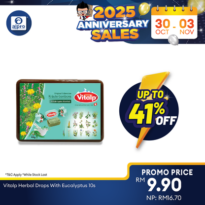 Vitalp Herbal Drops with Eucalyptus 10s | Soothe Sore Throats Alpro Pharmacy