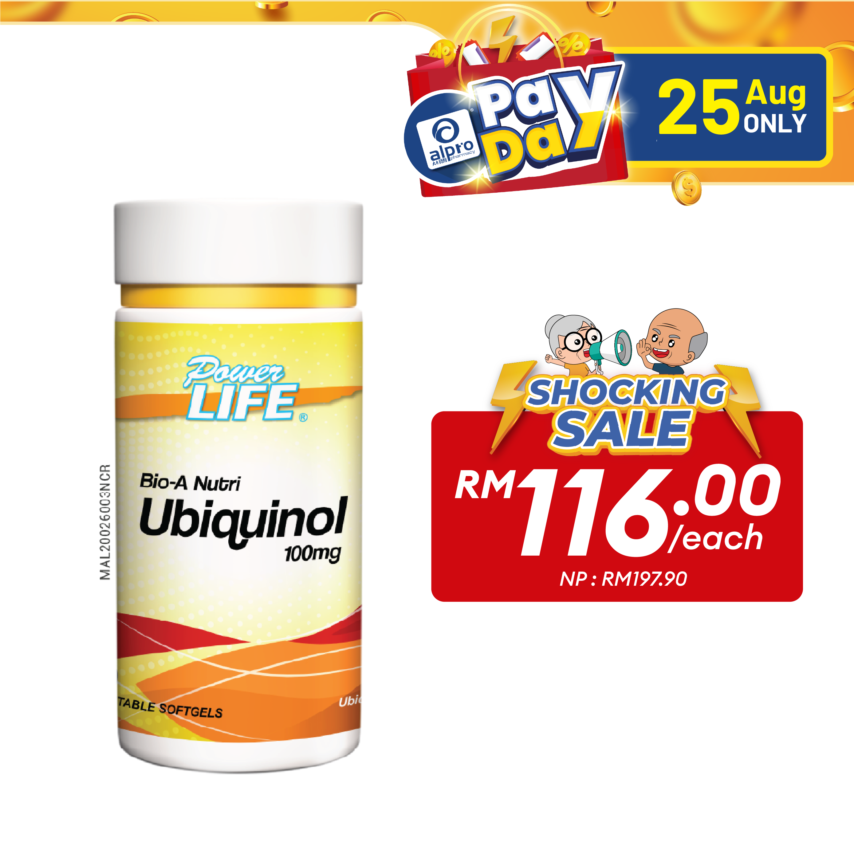 Powerlife Bio-A Nutri Ubiquinol 100mg 30s | Energy for Healthy Body Alpro Pharmacy