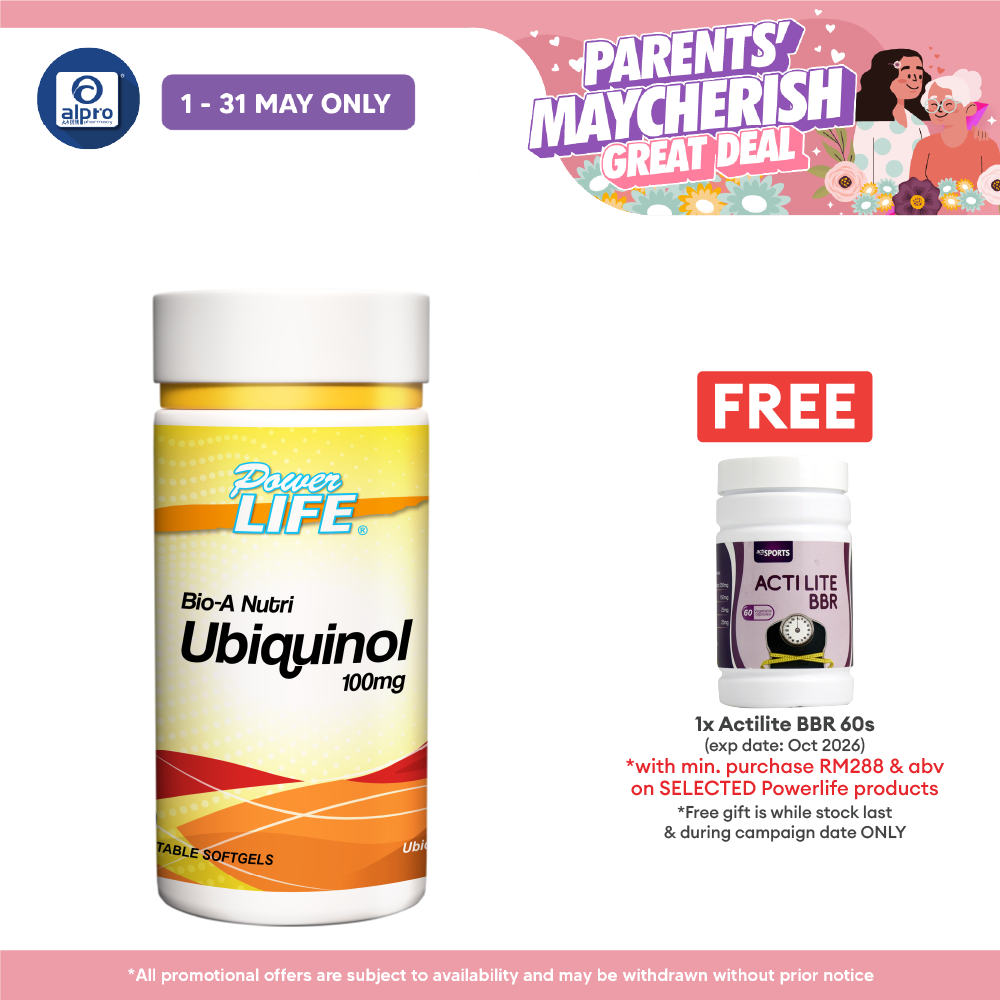 Powerlife Bio-A Nutri Ubiquinol 100mg 30s | Energy for Healthy Body Powerlife