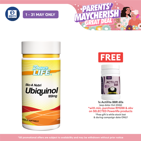 Powerlife Bio-A Nutri Ubiquinol 100mg 30s | Energy for Healthy Body Powerlife