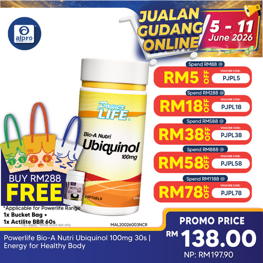 Powerlife Bio-A Nutri Ubiquinol 100mg 30s | Energy for Healthy Body Powerlife