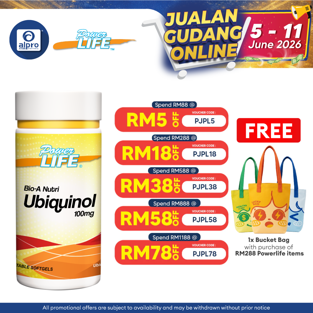 Powerlife Bio-A Nutri Ubiquinol 100mg 30s | Energy for Healthy Body