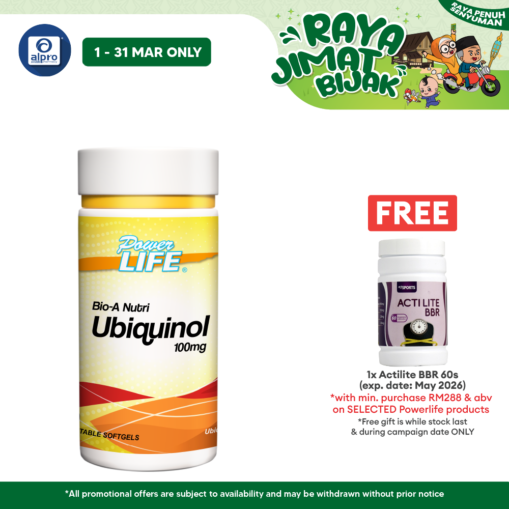 Powerlife Bio-A Nutri Ubiquinol 100mg 30s | Energy for Healthy Body Powerlife