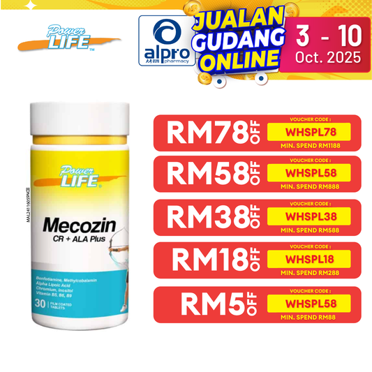 Powerlife Mecozin CR + ALA Plus 30s Alpro Pharmacy