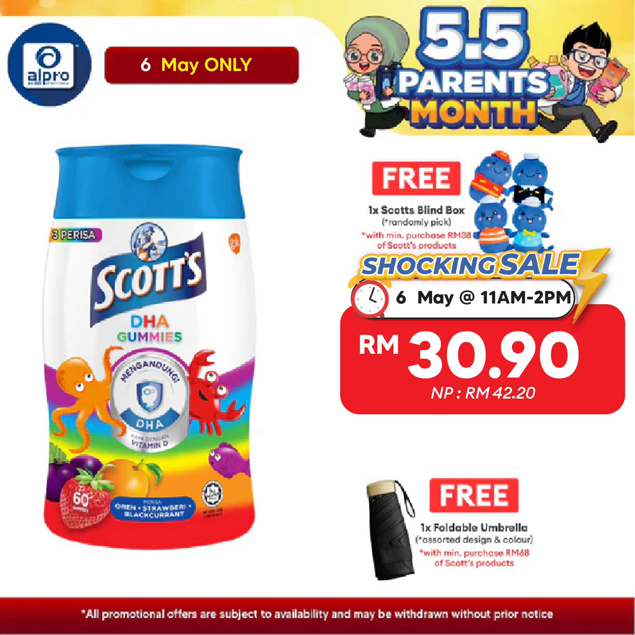 Scotts DHA Gummies Assorted 60s | Brain Health Scotts