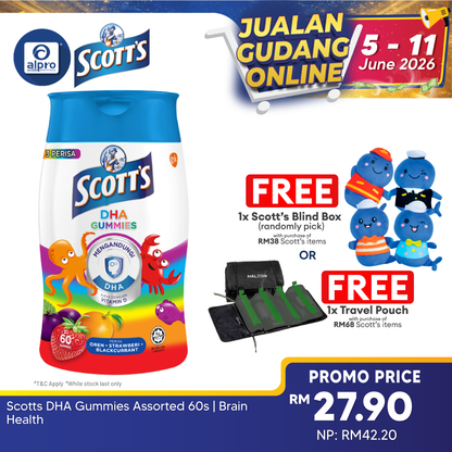 Scotts DHA Gummies Assorted 60s | Brain Health Scotts
