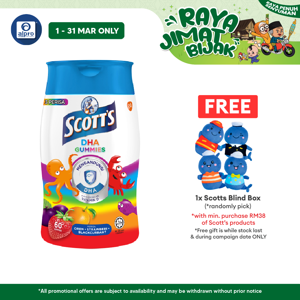 Scotts DHA Gummies Assorted 60s | Brain Health Scotts