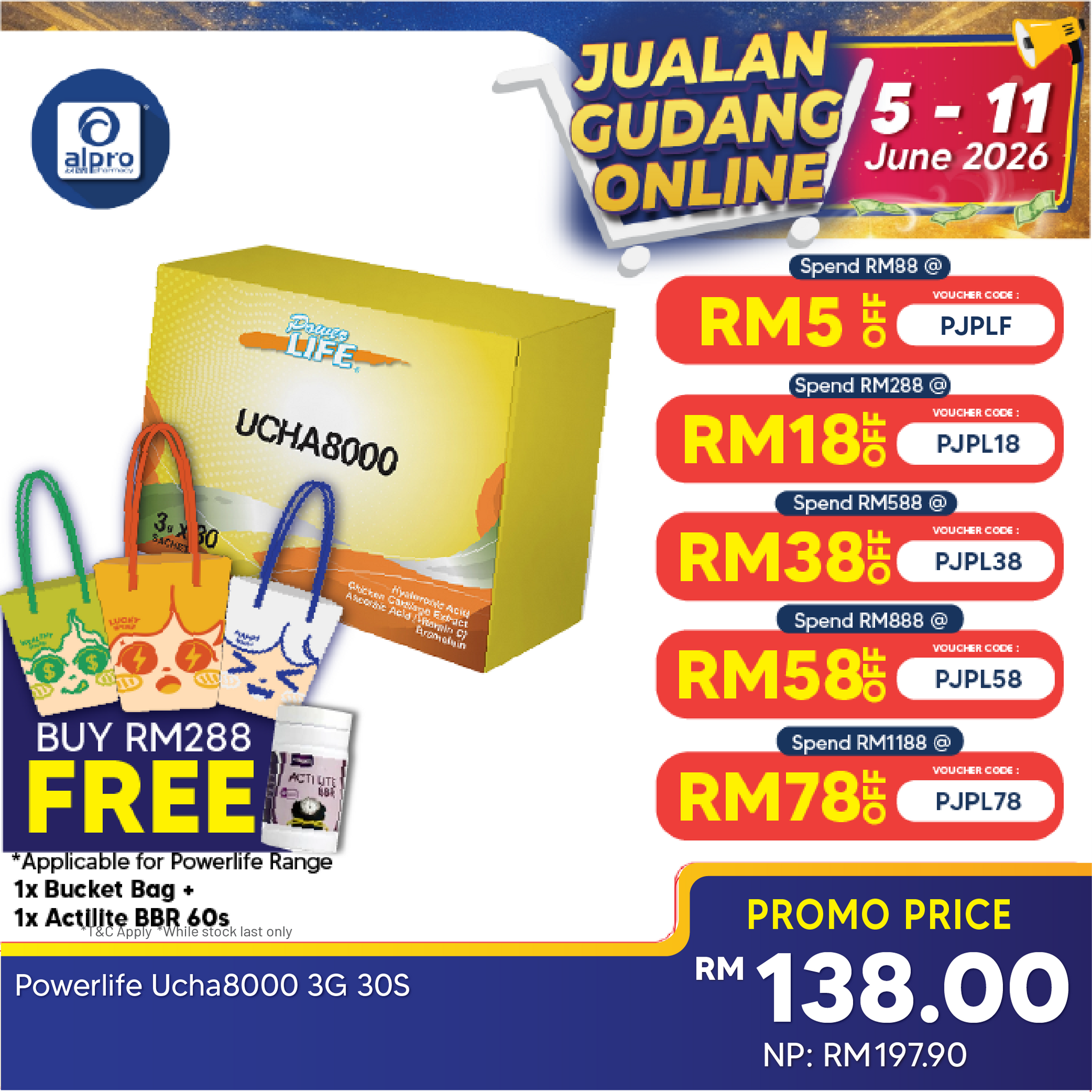Powerlife UCHA8000 3g 30s Powerlife