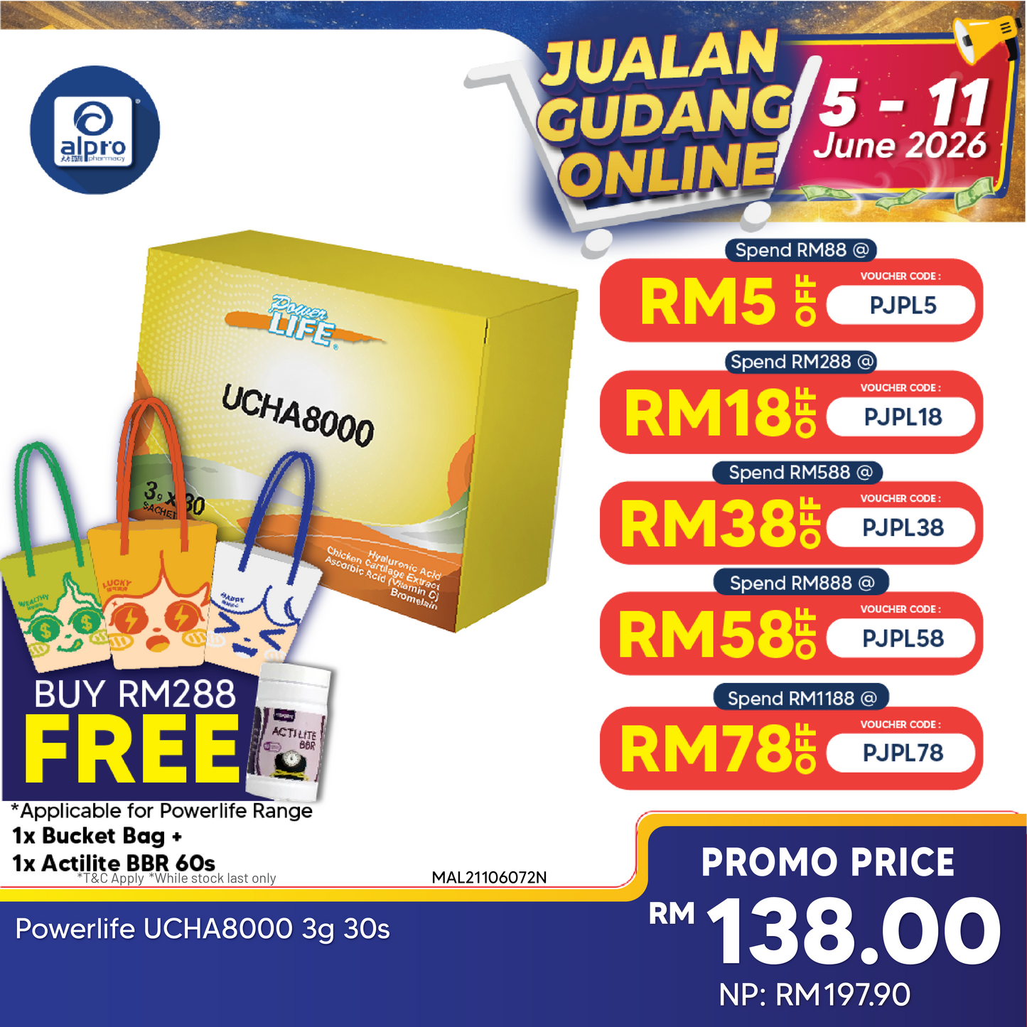 Powerlife UCHA8000 3g 30s Powerlife