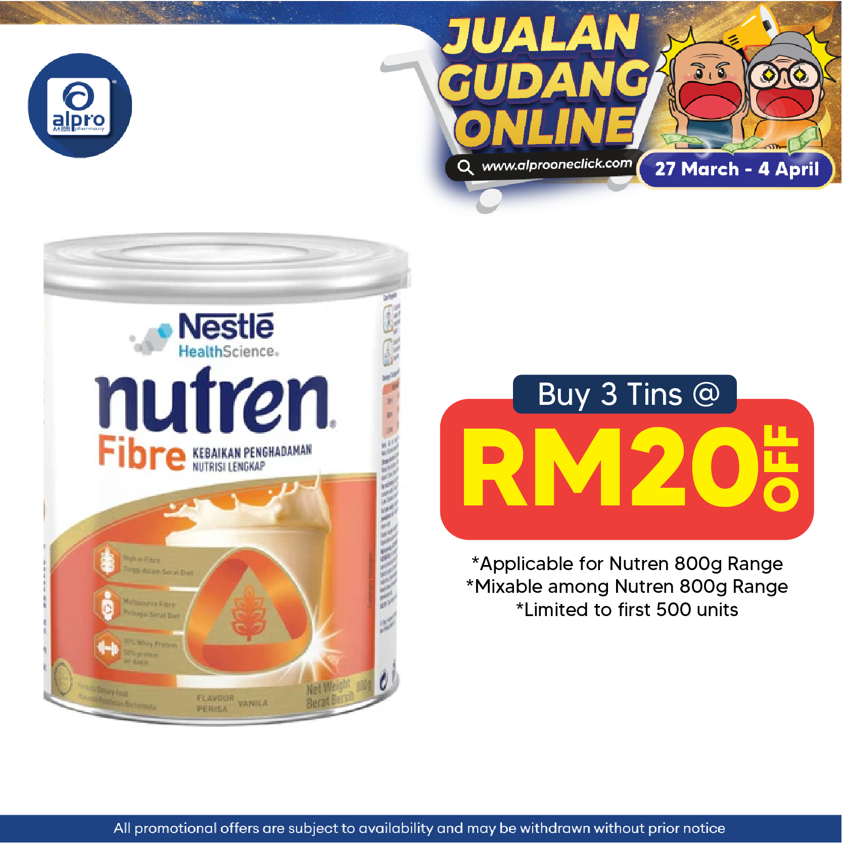 Nestle Nutren Fibre 800g | Gut Health Nestle