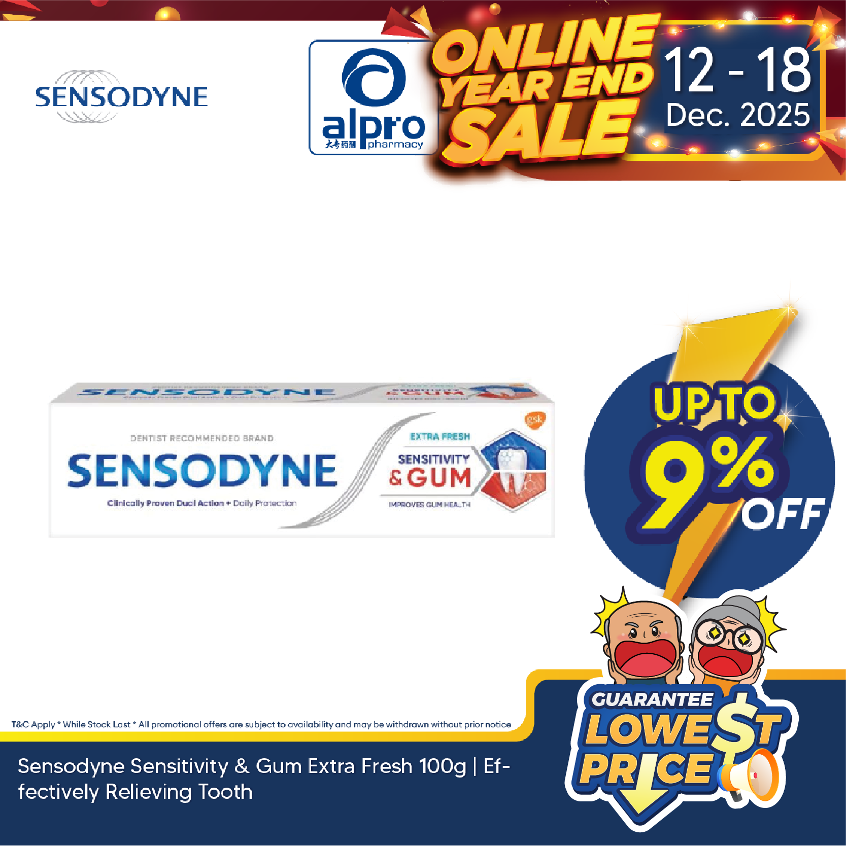 Sensodyne Sensitivity & Gum Extra Fresh 100g | Effectively Relieving Tooth Sensodyne