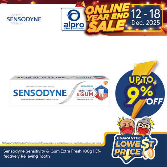 Sensodyne Sensitivity & Gum Extra Fresh 100g | Effectively Relieving Tooth Sensodyne