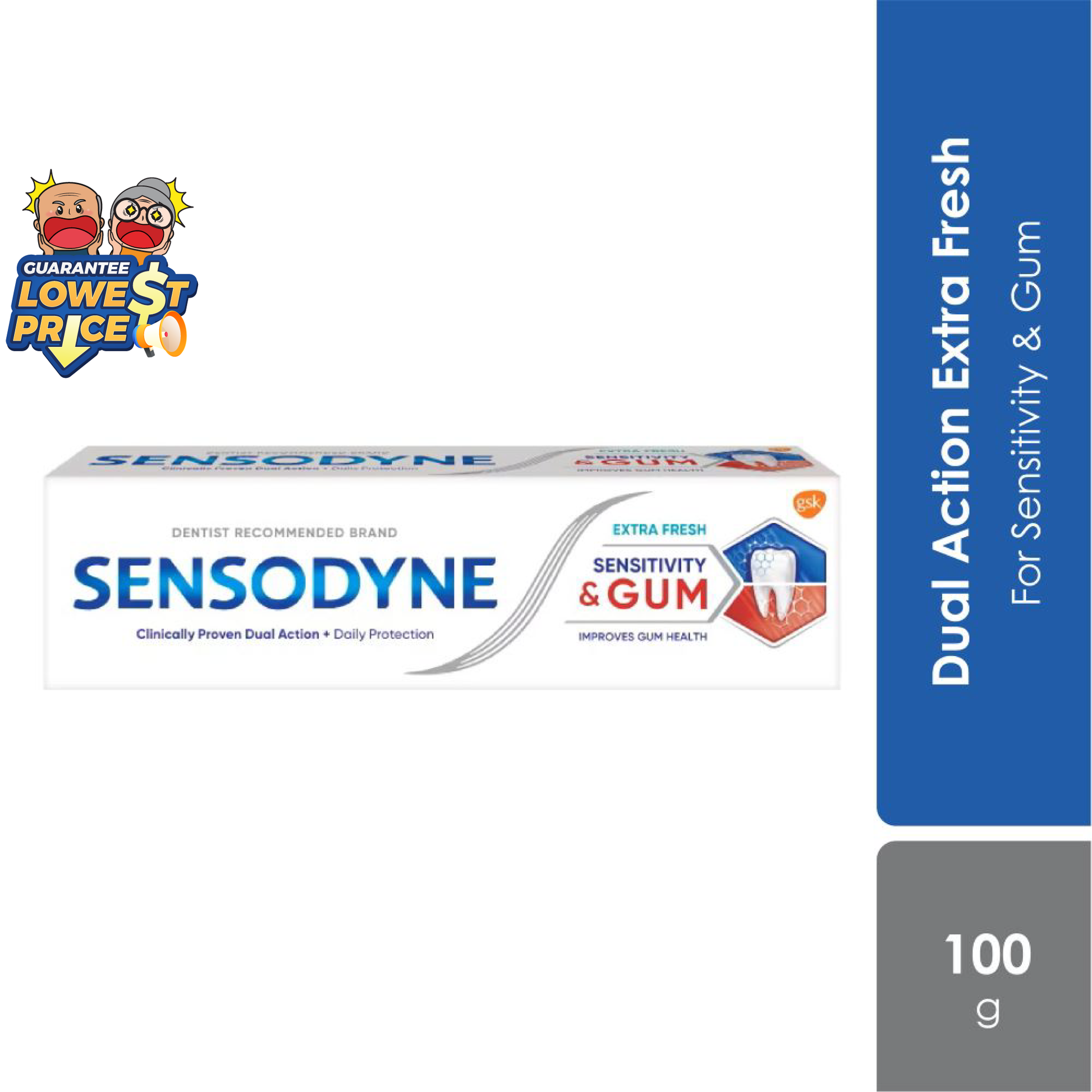 Sensodyne Sensitivity & Gum Extra Fresh 100g | Effectively Relieving Tooth Sensodyne