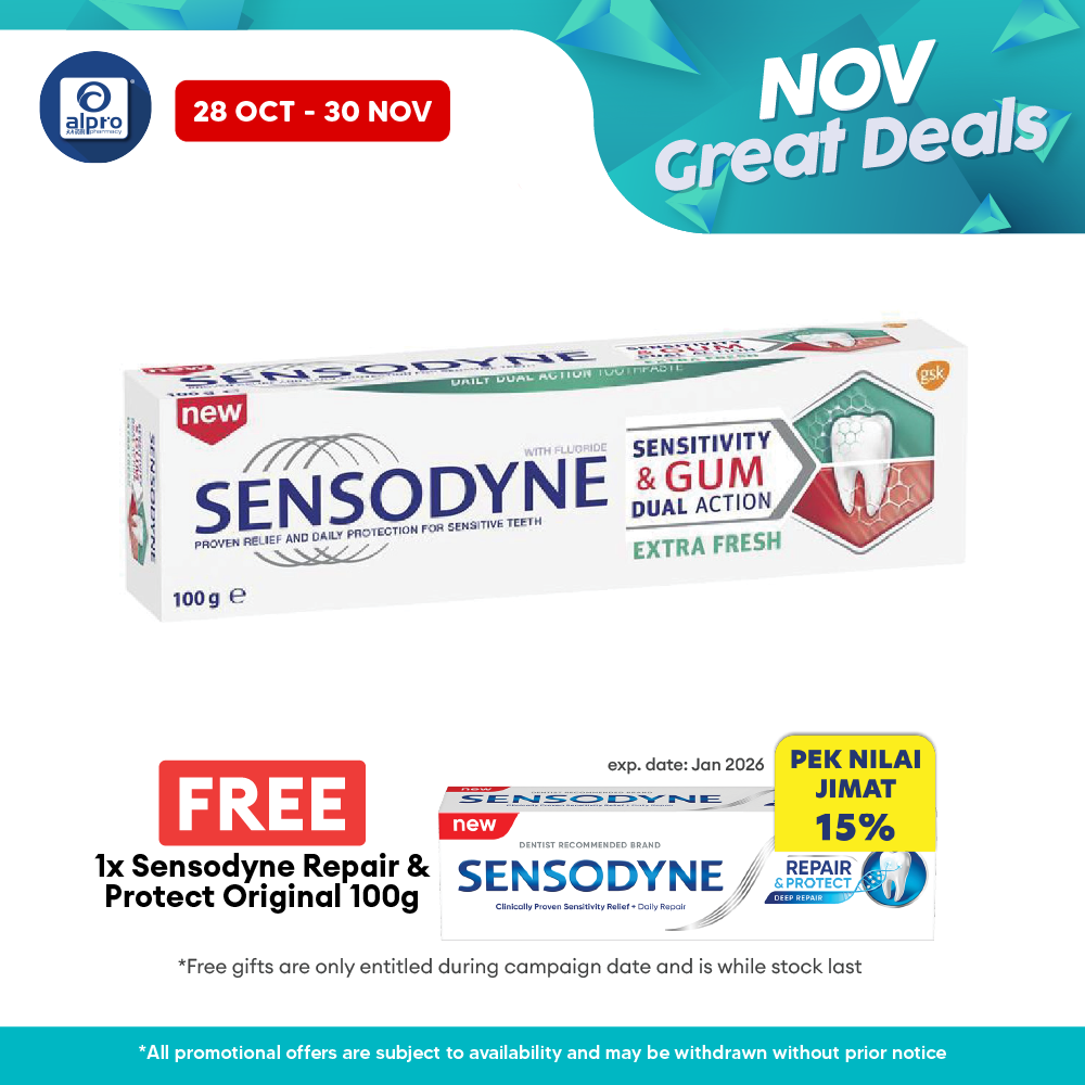 Sensodyne Sensitivity & Gum Extra Fresh 100g | Effectively Relieving Tooth Sensodyne