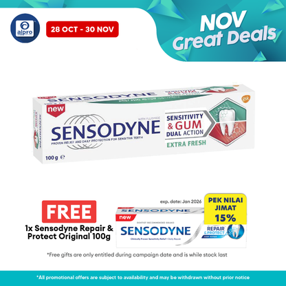 Sensodyne Sensitivity & Gum Extra Fresh 100g | Effectively Relieving Tooth Sensodyne