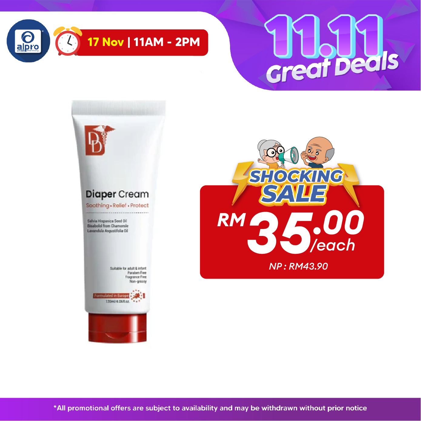 DD Adult Diaper Cream | Formulated In Europe To Relieve Skin Rashes Alpro Pharmacy