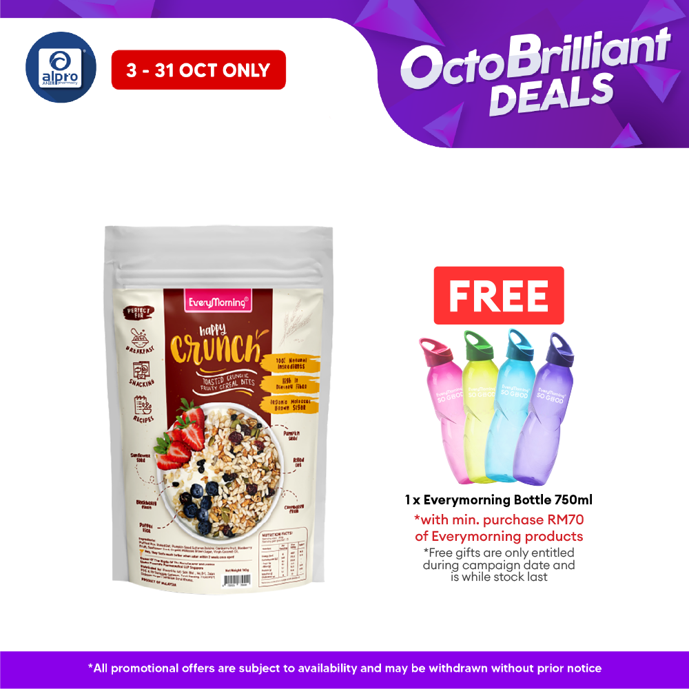 Everymorning Happy Crunch 100g | Fruity Cereal Bites EveryMorning