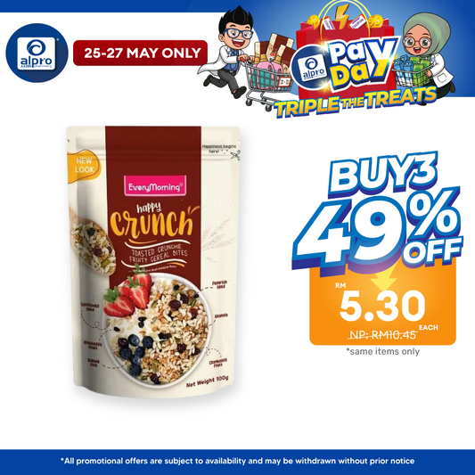 Everymorning Happy Crunch 100g | Fruity Cereal Bites EveryMorning