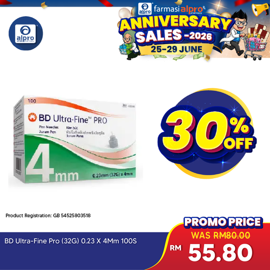 BD Ultra-fine Pro 32g 0.23x4mm 100s BD