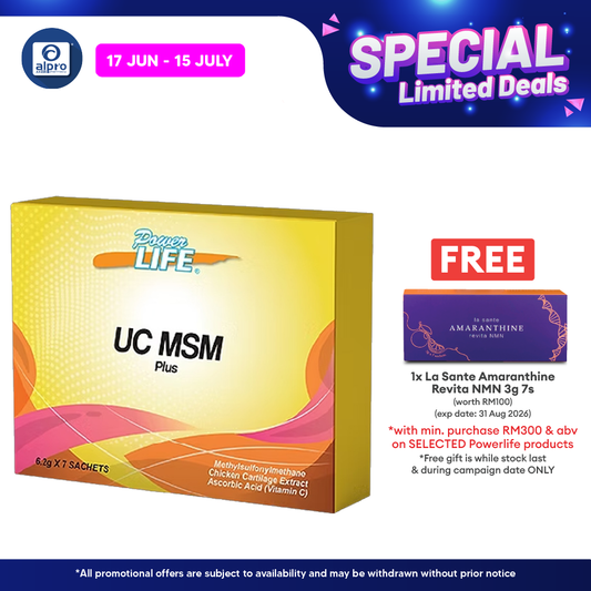 Powerlife UC MSM Plus 7s x 6.2g Powerlife